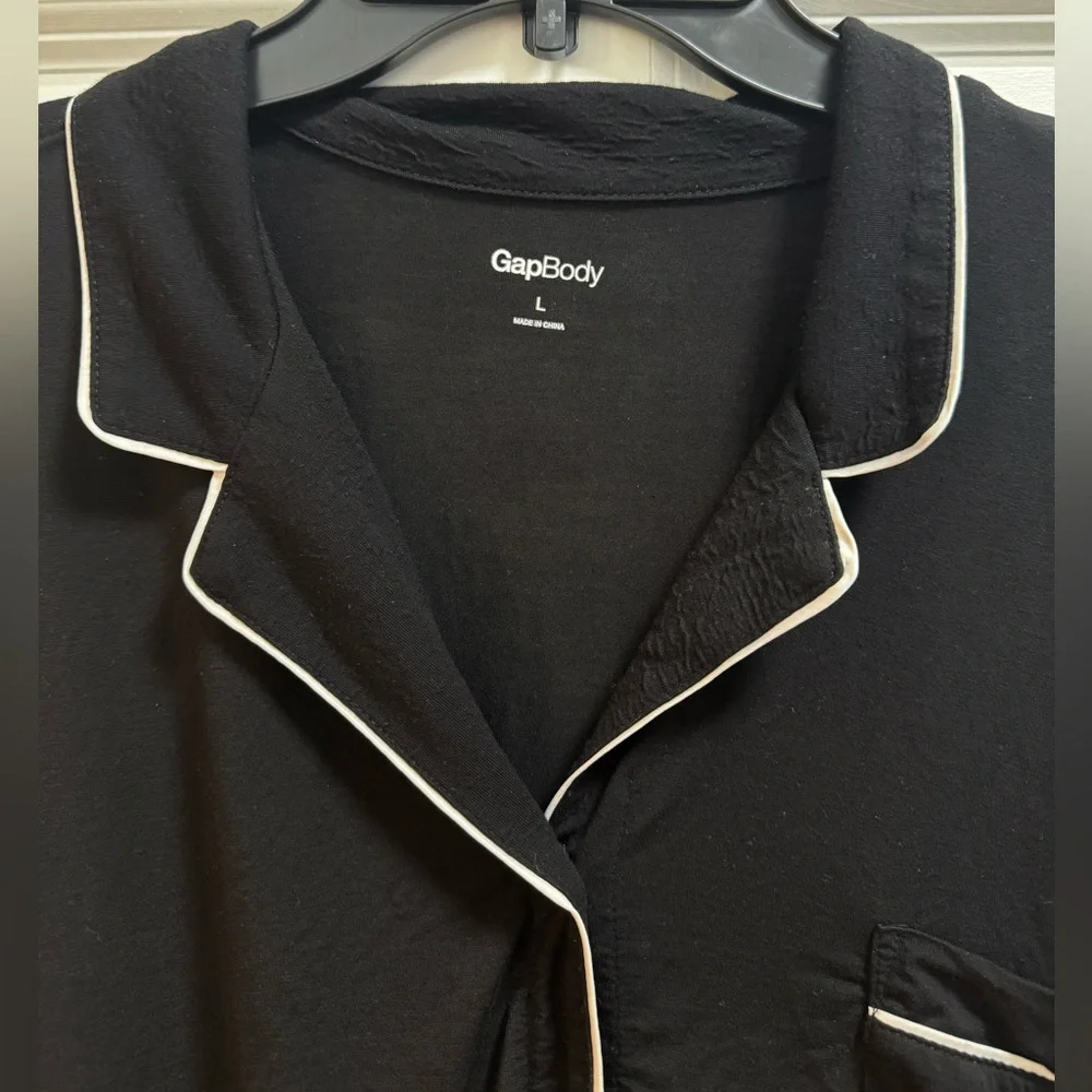 GAP Softest Modal PJ Pajama Shirt and Pants in Black - Picture 3 of 10